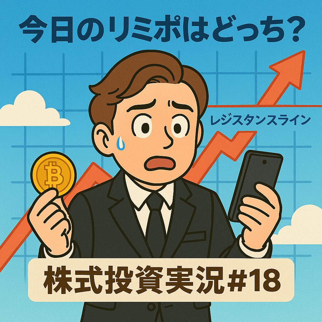 リミックスポイント買い増しの葛藤!上がる?下がる?窓と+2σの狭間で揺れる月曜日|メタプラもガチホ【株式投資実況#18】