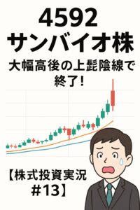 4592サンバイオ株｜株価急騰後の利確売りに耐えてホールド継続！週足とフィボナッチで見えた強さとは？【株式投資実況#13】
